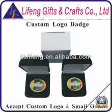 Kundenspezifische Logo-Samt-Kasten für Münzen-Abzeichen